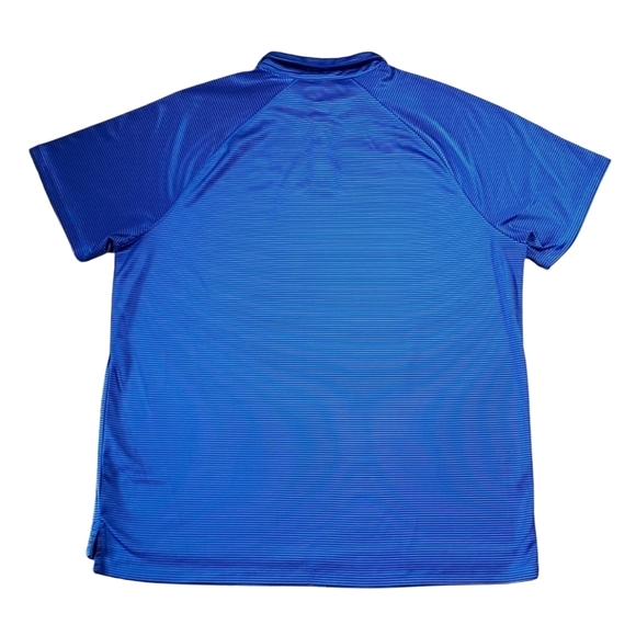 Mizuno Blue Striped Casual Golf Polo Shirt XXL Large Short Sleeve Activewear - Picture 2 of 3